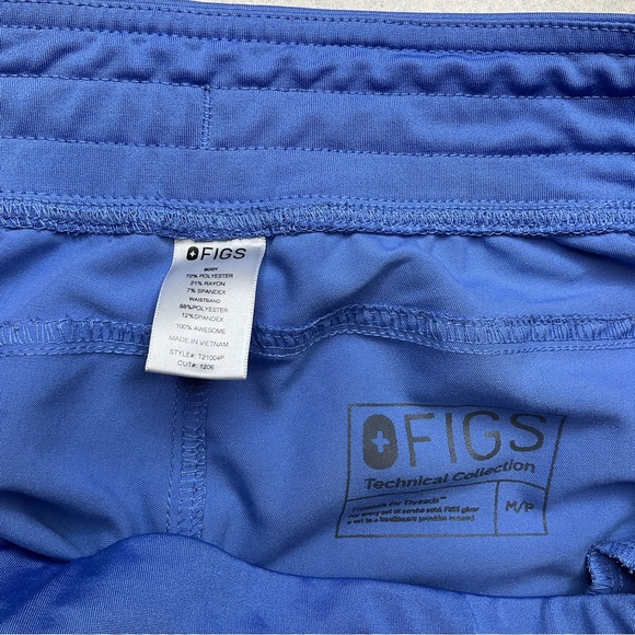 Figs Scrubs Kade Pant Medium Petite Ceil Blue - Picture 3 of 3